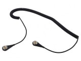 Cablu de conexiune ESD spiralat negru 1,8m 1M&Omega;