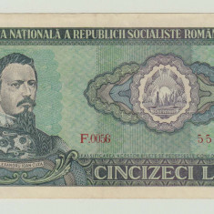 ROMANIA - 50 LEI 1966 , AUNC , RSR , B1.160