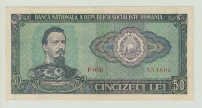 ROMANIA - 50 LEI 1966 , AUNC , RSR , B1.160 foto