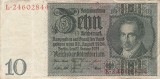 Bancnota Germania 10 Reichsmark 1929 - P180a VF ( vezi descriere )