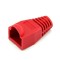 Set 10 bucati manson de protectie pentru mufe internet, RJ 45, rosu