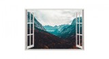 Cumpara ieftin Autocolant decorativ, Fereastra, Natura si peisaje, Multicolor, 85 cm, 2211ST