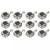 VidaXL Lămpi solare de exterior LED, 12 buc., alb, 12 cm, rotund