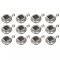 vidaXL Lămpi solare de exterior LED, 12 buc., alb, 12 cm, rotund 277135