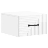 vidaXL Dulap de noapte suspendat Alb foarte lucios 34,5 x 33 x 20 cm 898603