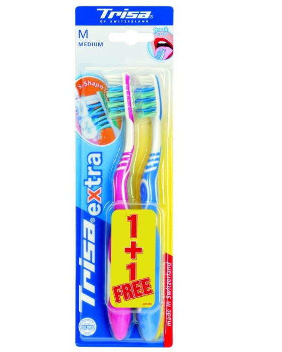 Set 2 Periute de dinti Trisa Extra Duo Medium - NOU