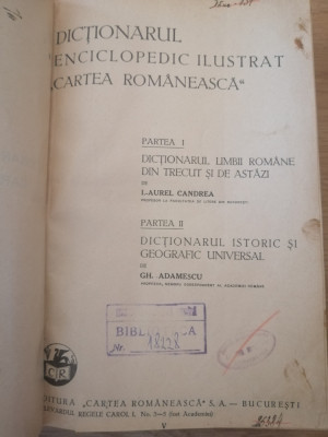 Dictionarul enciclopedic ilustrat - I. Candrea Gh. Adamescu, 1931 foto