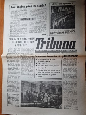 ziarul tribuna 19 ianuarie 1990-ziar din jud. sibiu foto