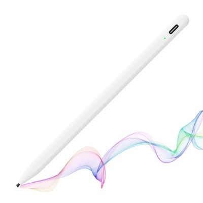 Stylus Pen pentru Tableta, Bluetooth, Type-C, 130mAh, 5V, 0.2A - Techsuit (A580S) - White foto