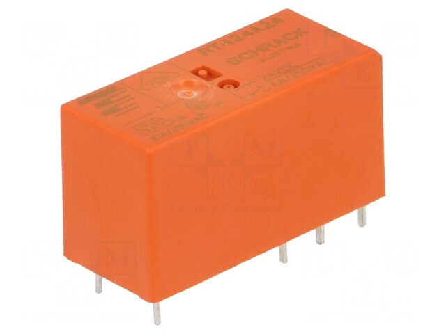 Releu Electromagnetic DPDT 24VDC 8A PCB