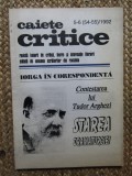 REVISTA CAIETE CRITICE 5-6(54-55) 1922 IORGA IN CORESPONDENTA