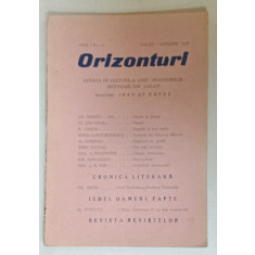 ORIZONTURI , REVISTA DE CULTURA A ASOCIATIEI PROFESORILOR SECUNDARI DIN GALATI , NR. 10, 1938