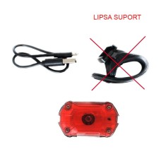 Stop LED bicicleta, reincarcabil USB 700 mAh, 25 lm, 3 moduri iluminare, IPX4, RESIGILAT foto