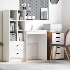vidaXL Birou Alb 60 x 40 x 76 cm Lemn compozit 869370 foto