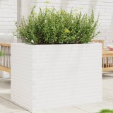 Cumpara ieftin Jardinieră de grădină, alb, 90x60x68,5 cm, lemn masiv de pin