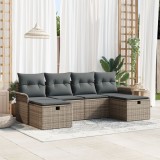 Gossi set de canapea de gradina cu perne gri rattan polimeric