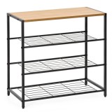 Raft multifunctional cu 2 polite si blat superior pentru depozitare,structura metalica rezistenta din otel si rafturi din MDF,picioare reglabile ant