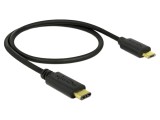 Cablu DELOCK USB 2.0 Micro B la USB C Aurit 0,5m Negru 83333