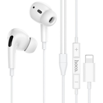 Handsfree Casti In-Ear HOCO M1 Pro, Cu microfon, Lightning, Alb foto