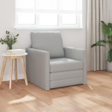 VidaXL Sofa pat 2-in-1 Gri nori 74x77x81 cm Material textil