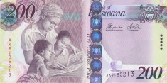 Bancnota Botswana 200 Pula 2016 - P34e UNC foto