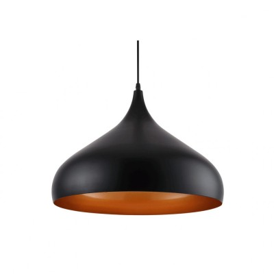 Pendul Minimalist Negru+Orange 1xE27 60W foto