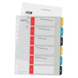 Index plastic Leitz Cosy A4 numerotat 1-6 imprimabil multicolor