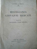 Miscellanea Giovanni Mercati Vol. Iii Letteratura E Storia Bi - Necunoscut ,309198