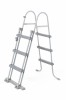 Scara Piscina Supraterana Bestway 58330, 3 Trepte, 1.07m, Metal Antirugină, Plastic Durabil, Universală