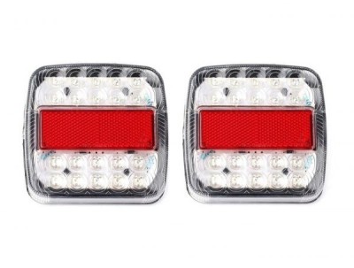 2 x Semnal luminos remorca ,Lumini de frana stanga dreapta Bus Van 26 LED 12v foto