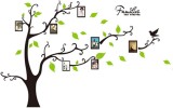 Sticker Decoare Pereti cu Fotografii si Amintiri, Copac cu 7 Rame Foto Mari pentru 120 cm x 100 cm, CBD CORAL BEST DEALS Gri 60 cm 90 cm 60 cm Gri 1 S