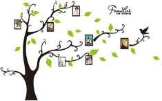 Sticker Decoare Pereti cu Fotografii si Amintiri, Copac cu 7 Rame Foto Mari pentru 120 cm x 100 cm, CBD CORAL BEST DEALS Gri 60 cm 90 cm 60 cm Gri 1 S