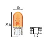 Bec auto WY5W Osram 12V; 5W; galben; W2.1x9.5d; 2827, 10 buc la cutie