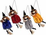 Set 4 figurine Vrajitoare Halloween textil multicolor cm 28 H