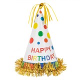 Coif Petrecere, Model &quot;Happy Birthday&quot;, Multicolor, H&acirc;rtie, &Icirc;nălțime 24cm