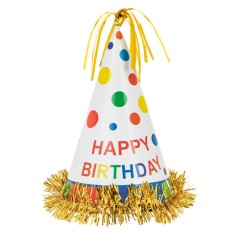 Coif Petrecere, Model &quot;Happy Birthday&quot;, Multicolor, H&acirc;rtie, &Icirc;nălțime 24cm