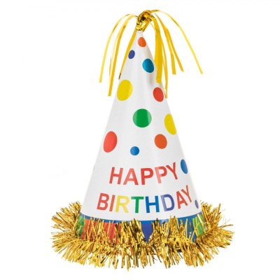 Coif Petrecere, Model &amp;quot;Happy Birthday&amp;quot;, Multicolor, H&amp;acirc;rtie, &amp;Icirc;nălțime 24cm foto