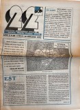 Revista 22 Nr 2 Ianuarie 1991 Bibliofilie Almanah Romana 12 Pagini 42x30cm Brosata Buna Stare Buna