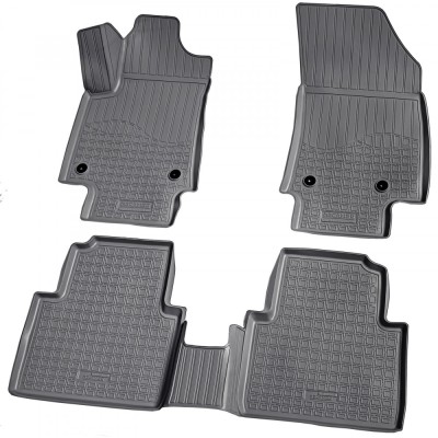 Set de 4 covorase cauciuc 3D stil tavita premium pentru Opel Crossland X, Peugeot 2008 I, Citroen C3 Aircross foto