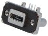 Conector USB AB Micro THT 90&deg; Amphenol IP67, 5 Pini, Montare PCB/Panou, -40..105&deg;C