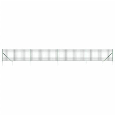 Gard plasa de sarma cu tarusi de fixare, verde, 1,1x10 m foto