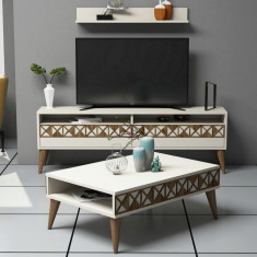 Set mobilier living, Hommy Craft, Line, Crem