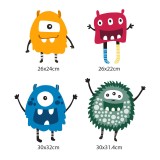 Set de 4 autocolante MONSTER pentru decorarea camerei copilului perete fereastra mobilier