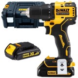 Dewalt DCD708S2T - Masina de gaurit si insurubat cu 2 acumulatori Li-Ion 18 V 1.5 Ah 65 Nm valiza speciala