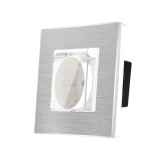 Cumpara ieftin Priza Simpla cu Capac de Protectie LUXION&nbsp;cu rama din aluminiu SmartElectro IntelligentHouse