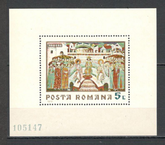 Romania.1970 Fresce din Manastiri moldovene-Bl. TR.305