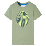 Tricou pentru copii, kaki, 104 12125