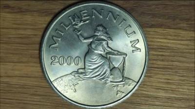 Liberia - moneda aniversara f rara - 10 dolari / dollars 2000 ⌀37mm UNC - Millenium ! - tiraj 10k - pentru cunoscatori foto