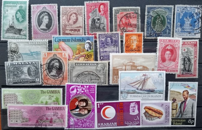 COLONII- BRITANICE-&#039;&#039;LOT 25 Val diferite div tari&#039;&#039;--Stampil,MH,NESTAMPIL.-VEZI SCAN