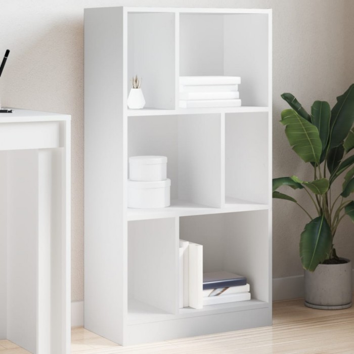 vidaXL Bibliotecă, alb, 57x28,5x107,5 cm, lemn prelucrat 848003
